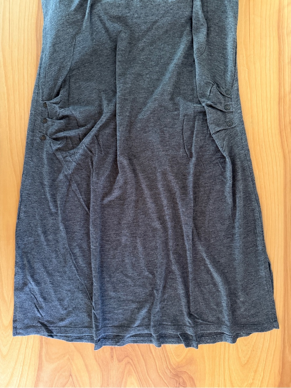 Nomads Hemp Wear Sangria Dress, Organic Cotton & Bamboo, Grey Melange, M-L - Picture 8 of 12